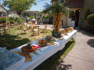 Setting up for the Art and Jazz celebration at Salem Lutheran Home